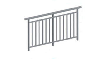 Aluminum Pipe Railing with Glass for Front Stairs and Disabled Handrails1