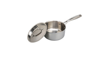 Tri-ply cookware saucepan set