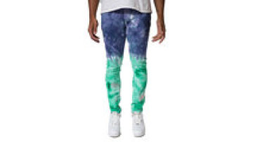 New Men's Trousers Loose Black Straight Tie-dye Jeans Fashion Denim Men Pants1