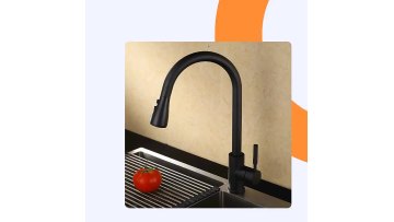 Classic Style Matte Black Copper Pull out Sink Mixer for Kitchen1