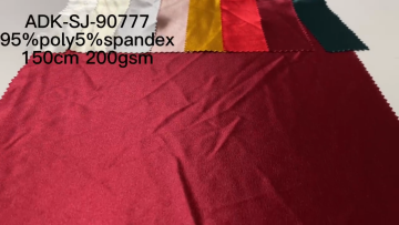 Custom cheap price knitted satin solid dress fabric warp knitting 95 polyester 5 spandex satin fabric for dress clothing1