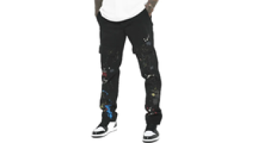 Paint Splatter Vintage Slim Fit Distressed Denim Jeans Hip Hop Pants for Men Hip Hop1