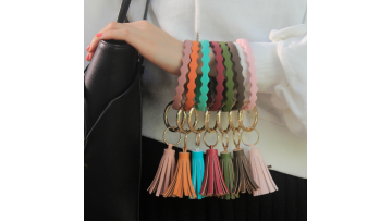 Silicone Tassel Keychain Bracelet Bangles