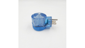 Angled RV Power Adapter 15A to 30A NEMA5-15P to TT-30R Clear Blue1