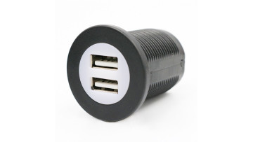Waterproof 12/24V 2.1A Dual USB Port Car Socket1