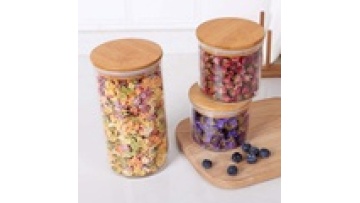 Kitchen Coffee Beans Peanut Glass Jars Storage 200ml 750ml High Borosilicate Glass Bottle Container With Airtight bamboo lid1