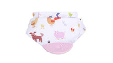 Wholesale Sublimation Bandana Feeding Teething Bib Organic Drool Baby Bibs Cotton With Teether1