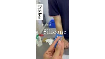 Thin silicone label patch production
