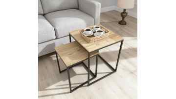 BR-24NC02 Stylish Modern Nesting Coffee Tables Set for Contemporary Living Spaces