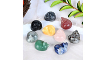 Hand Carved Natural Crystal Stone Crystal Animal Carving Craft Mini Sleeping Cat Figurines for Gift1