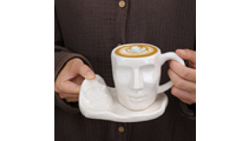 Nordic Creative Ceramic Coffee Cup Set: Eco-Friendly Porcelain Cups and Saucers for Tea Drinkware1