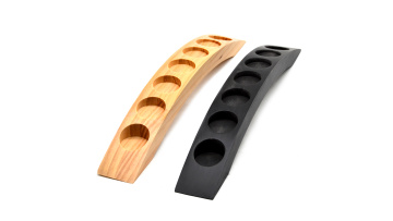 7 seats wooden tealight candle holders