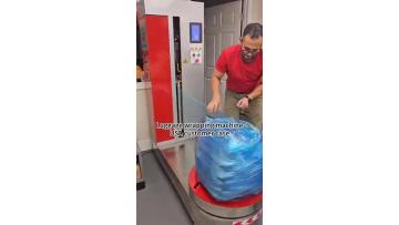 Luggage wrapping machine USA customer case
