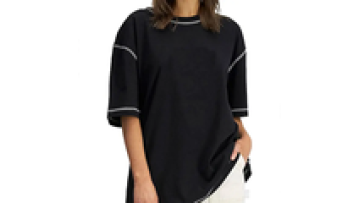 Contrast Stitch T-shirt Summer Quality Fashion 95 Cotton 5 Spandex T shirts1