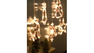 Hot Sale Christmas Light Led Window Sucker Chandelier Elk Bell Angle Big Heart Cupid Party Christmas Holiday Decorative Light1