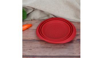 Silicone Collapsible Fruit or Vegetable Colander Kitchen foldable Draining Basket1