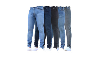 Wholesale loose fit design large blue loose jeans casual summer men's high-quality large blue business long jeans1