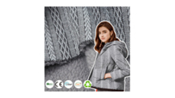 OEM No Bonding Double Face Polar Sherpa Fleece100%Polyester 410GSM Anti Pill Yarn Dyed Knitted Fabric for Overcoat1