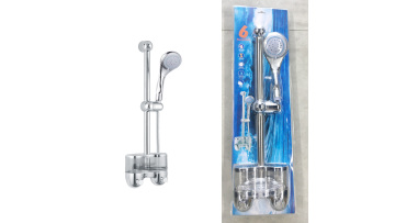 60cm Economic Polished Stainless Steel Cheap Sliding Bar Shower Set with Double Soap Dispenser1
