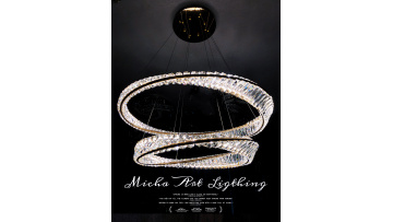 2 ring crystal chandelier