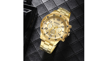 men three eyes quartz wrist stainless steel watch