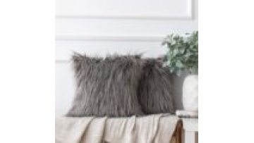 OEM Furry Bedding High Pile Decorative Faux Fur Pillows Cushion Cover1