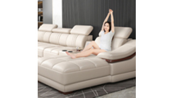 Leather Sofa Head Layer Cowhide Modern Minimalist Sofa Living Room Size Apartment Combination Leather Art L Shape Recliner Sofa1