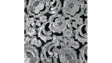 2023  black velvet with floral sequins 3D dress jacket fabric material sequin embroidery fabric1