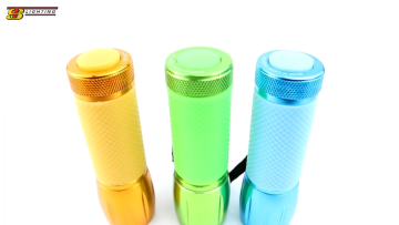 Wholesale Aluminum Cheap Portable Mini 9 LED Torch Light Flashlight with 3 AAA battery1