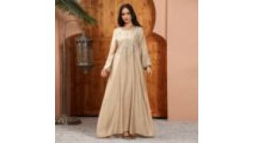 2026 Ramadan Arabian Dress Fashionable Muslim Sequin Embroidered Abaya Robe Jalabiya Middle Eastern Women's Clothing Eid Dresses1