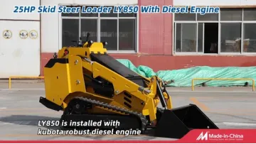 25HP Stand on Skid Steer Mini Skid Steer Track Loader with Forestry Mulcher1