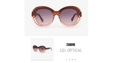 Cambered Round Acetate Unisex Sunglasses