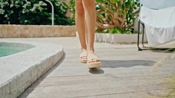 Woven Straw Flatform Beach Sandals Women