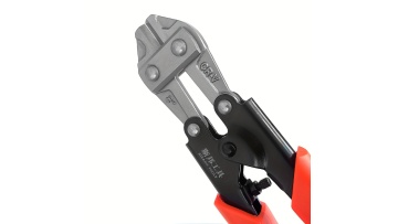 Orange and black bolt cutters