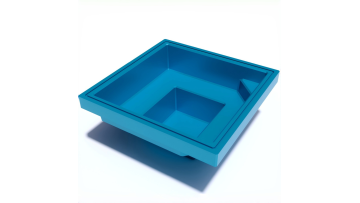 All components of the brand-new container-style customizable swimming pool have been configured.