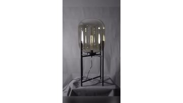 Vintage amber glass table lamp