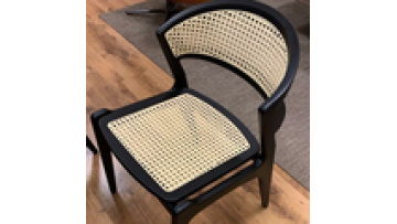 Top quality  Home Furniture Solid Wood and Rattan Wicker Back with Soft Cushion Kitchen Dining Restaurant Chair1