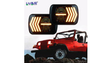 2024 Newest Auto Lighting System Rectangle Square Hi/low Dual Color Beam Amber Small Minus Led Headlight1