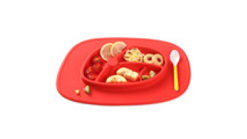 Non-Slip Heat-Resistant 100% Food Grade Silicone Baby Placemat Plate1