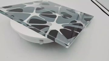 Custom size curved tempered printed glass