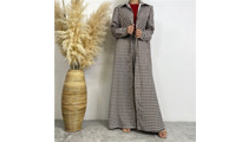 Modest  Dresses Open Abaya  Set  2 Pc  Turkey  With Full Sleeves   Ramadan Abaya1