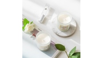 200ml 300ml 420ml 7 oz 10 oz 15 oz frosted white glass candle jar metal gold lid custom logo1