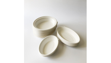 Bagasse pulp oval bowl 20oz 24oz 30oz SYT20+24+30