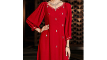 BA3054   ODM Fancy Abaya Moroccan Muslim Abaya Caftan  Fashion Handmade Clothing  Eid  Arabic Kaftan1