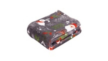 Merry Christmas Style Printed Plush Coral Fleece Throw Blanket1