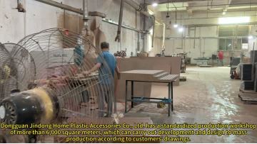 Corner Wood Shelving Unit Production