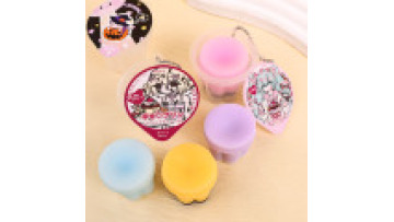 NEW Kawaii Keychain Pudding Relief Printing Customization Pudding Keychain Custom Pudding Cup Keychain With Fragrance1