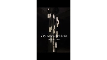 staircase crystal lamp
