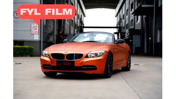 PET Romani Orange Car Vinyl Film