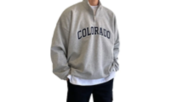 Custom Long Sleeve Half Zip Drop Shoulder Oversized Blank Sweatshirt for Men1